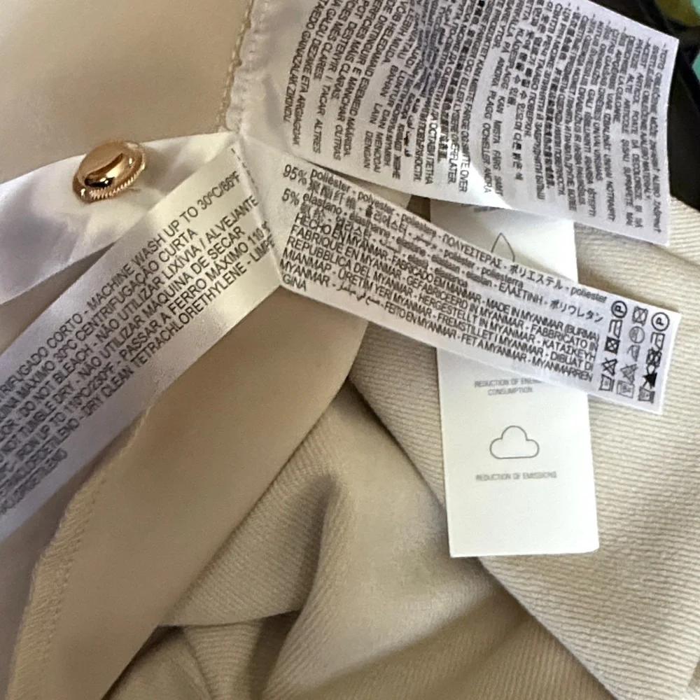 Zara Beige Faux Suede Short Sleeve Pullover Dress NWT Sz Med Ret $35.90 Raw Hems - Picture 10 of 10